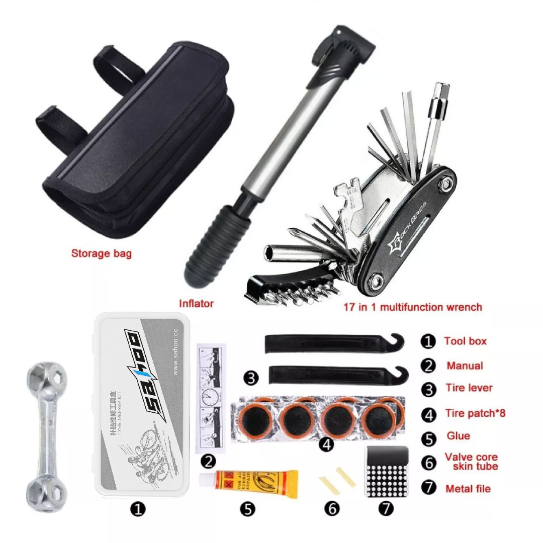 Kit Reparacion Y Despinche De Bicicletas - ¡Soluciona cualquier imprevisto en segundos!