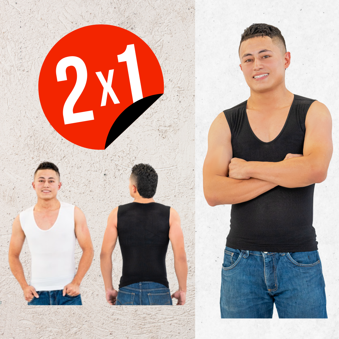 Camisilla de Compresión Masculina: Moldea tu figura y mejora tu postura al instante