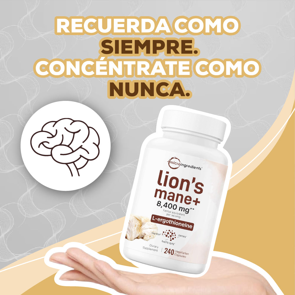 ¡Activa tu mente y enfócate como nunca antes con LION’S MANE+!