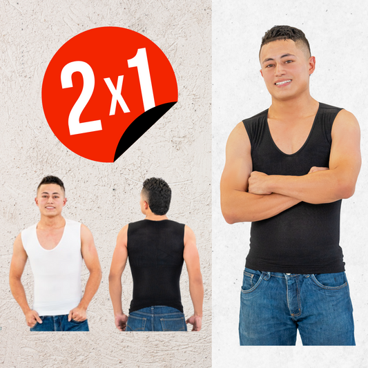 Camisilla de Compresión Masculina: Moldea tu figura y mejora tu postura al instante