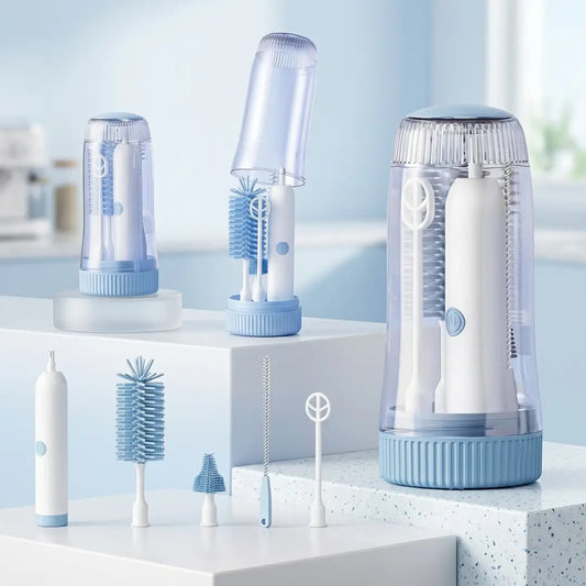 Kit Eléctrico 6 en 1 para Limpiar teteros y Accesorios del Bebé